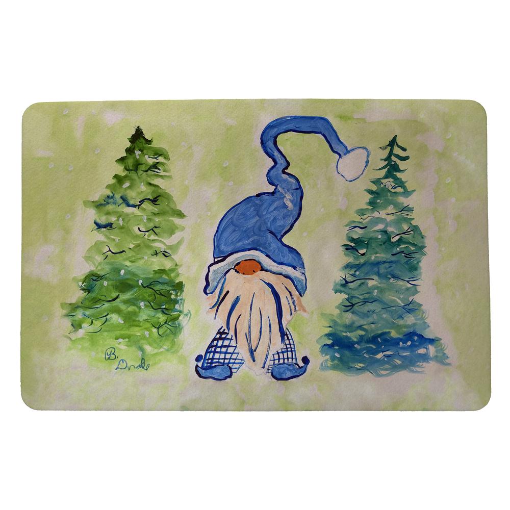 Gnome & Christmas Trees Door Mat 18x26
