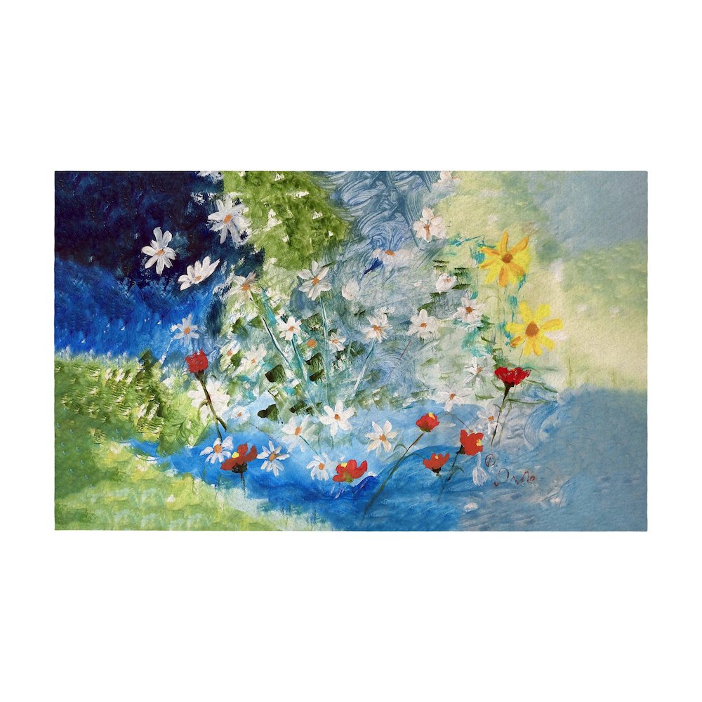 Many Wildflowers Door Mat 18x26