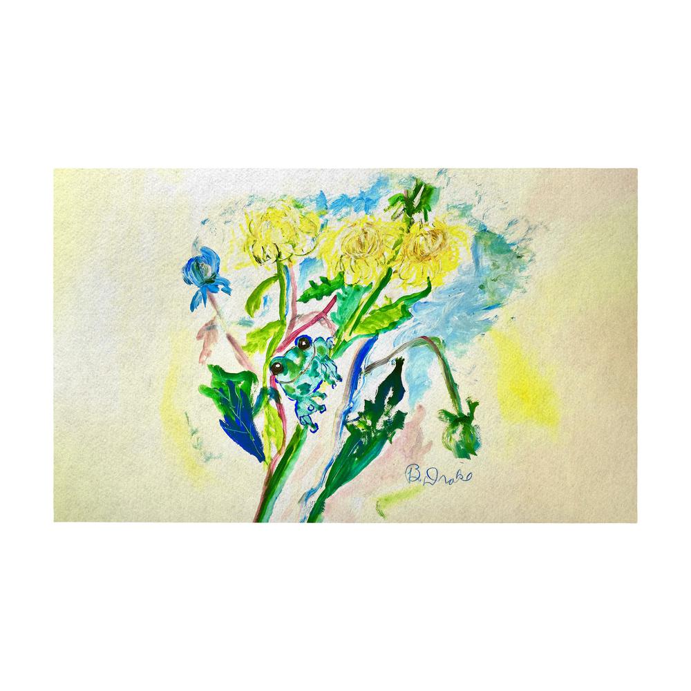 Frog & Flowers Door Mat 30x50