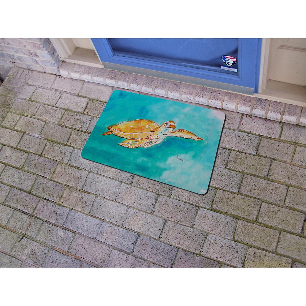 Brown Sea Turtle Door Mat 18x26