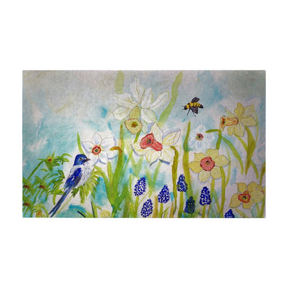 Bird & Daffodil Door Mat 18x26