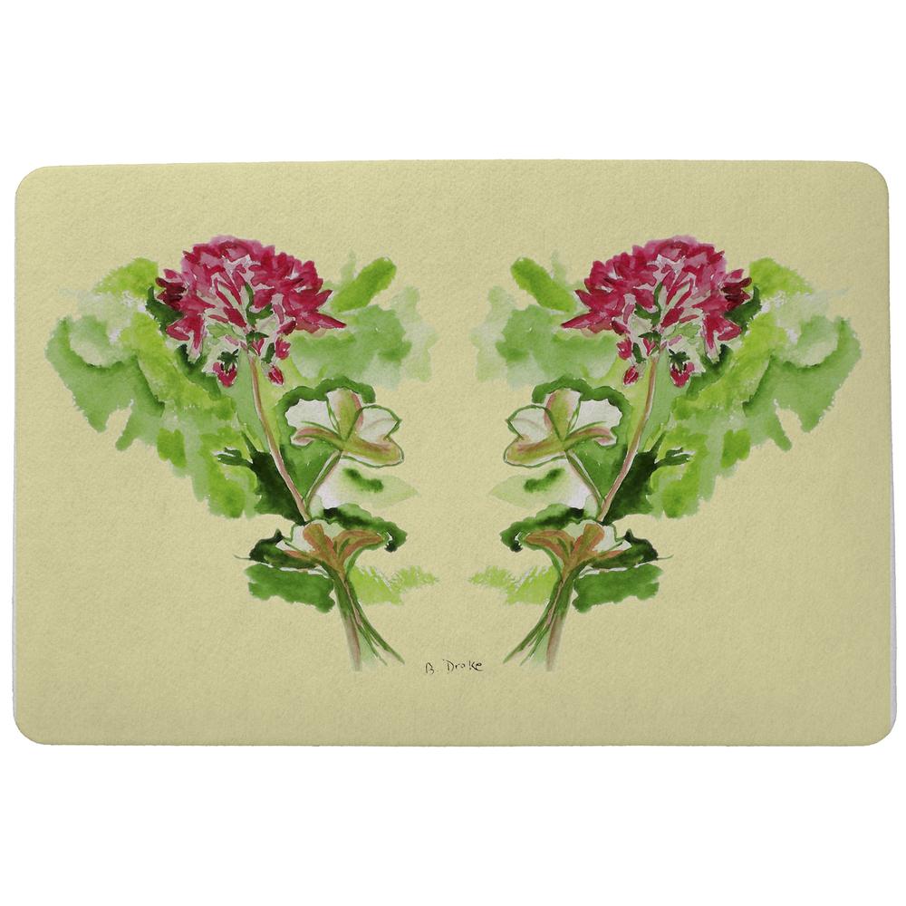 Geraniums Door Mat 18x26