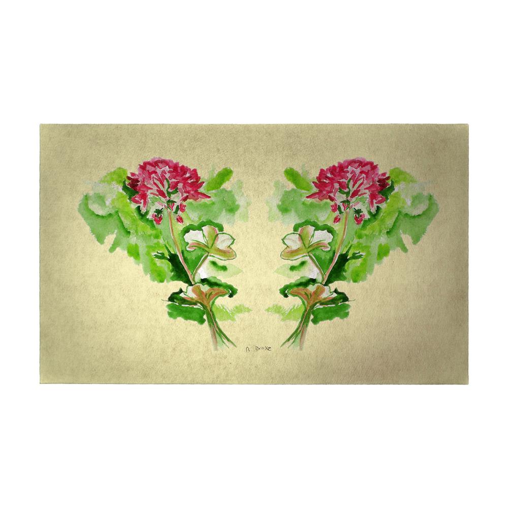 Geraniums Door Mat 30x50