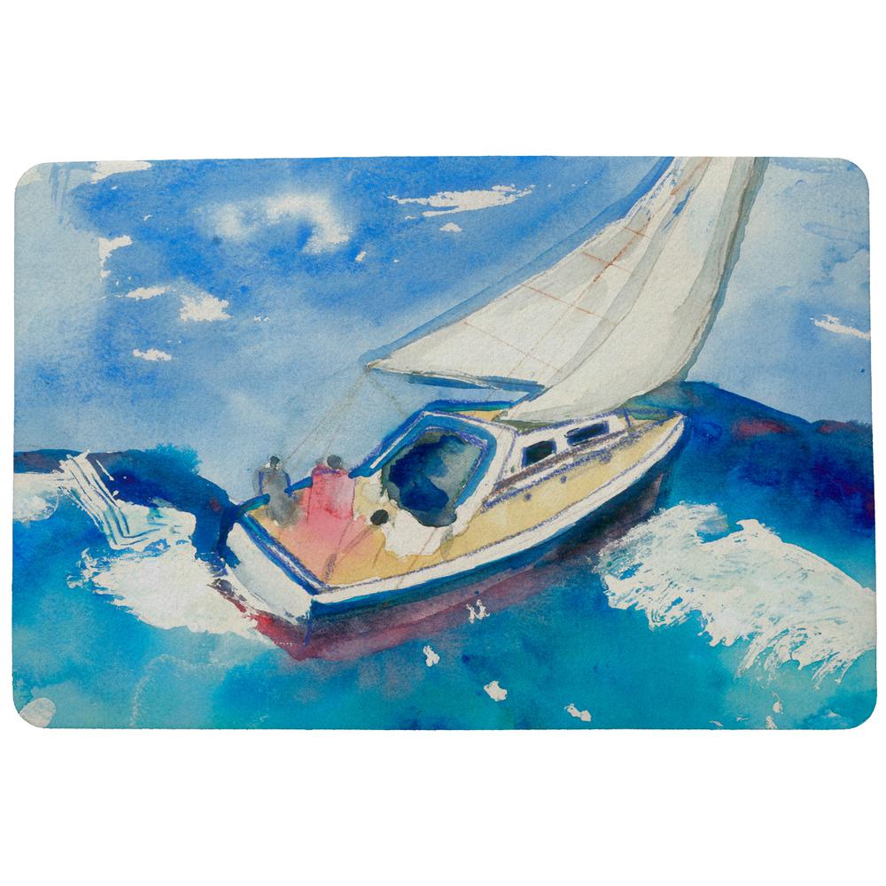 Betsy's Sailboat Door Mat 18x26
