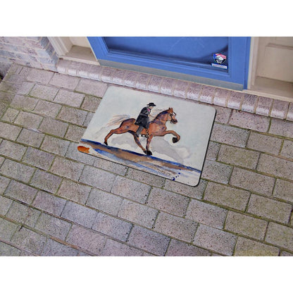 Brown Horse Walking Door Mat 18x26
