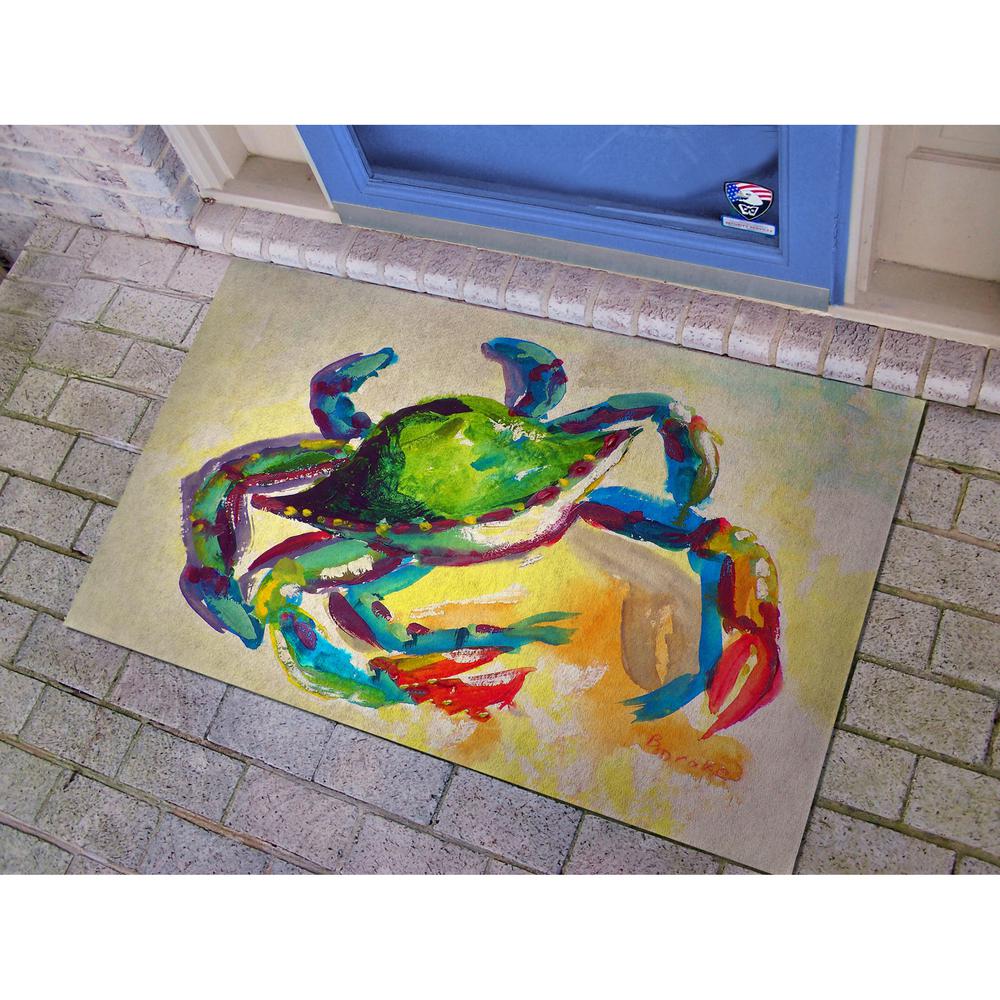 Teal Crab Door Mat 30x50