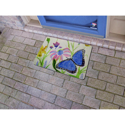 Betsy's Blue Morpho Door Mat 18x26