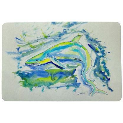 Green Shark Door Mat 18x26