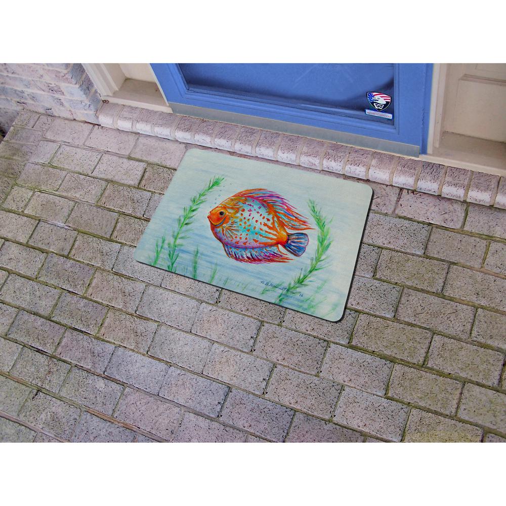 Orange Fish Door Mat 18x26