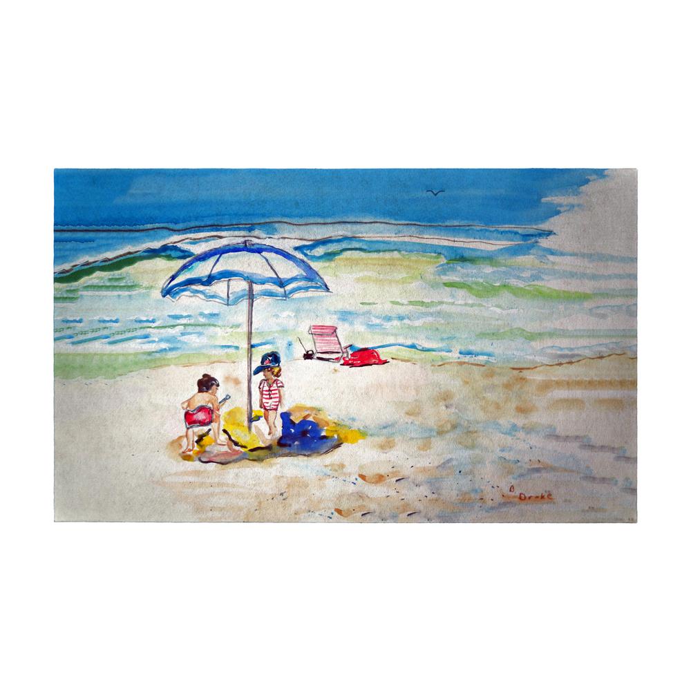 Children At The Beach Door Mat 30x50