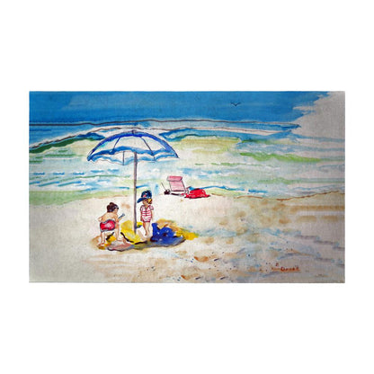 Children At The Beach Door Mat 30x50
