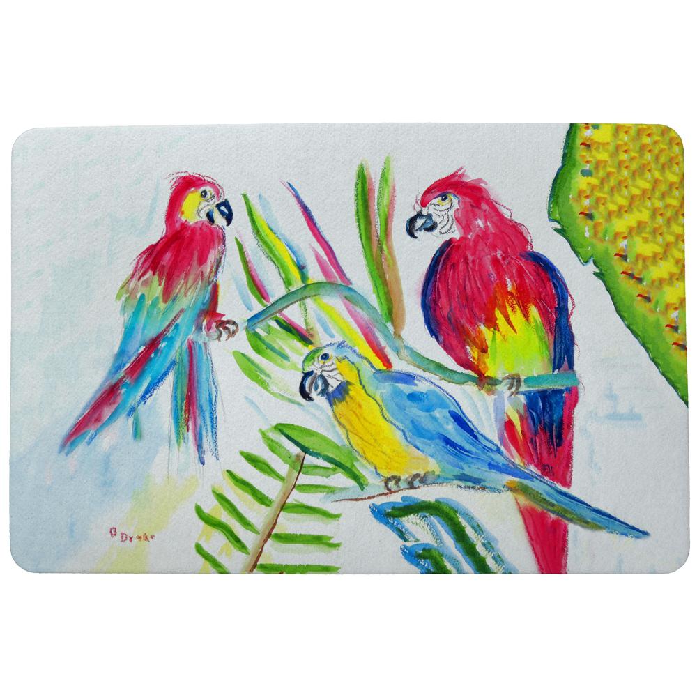 Three Parrots Door Mat 18x26