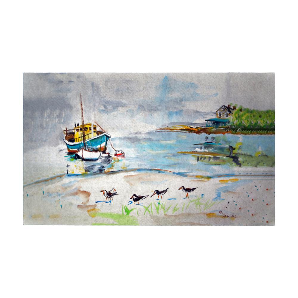 Boats & Sandpipers Door Mat 30x50