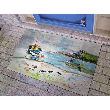 Boats & Sandpipers Door Mat 30x50