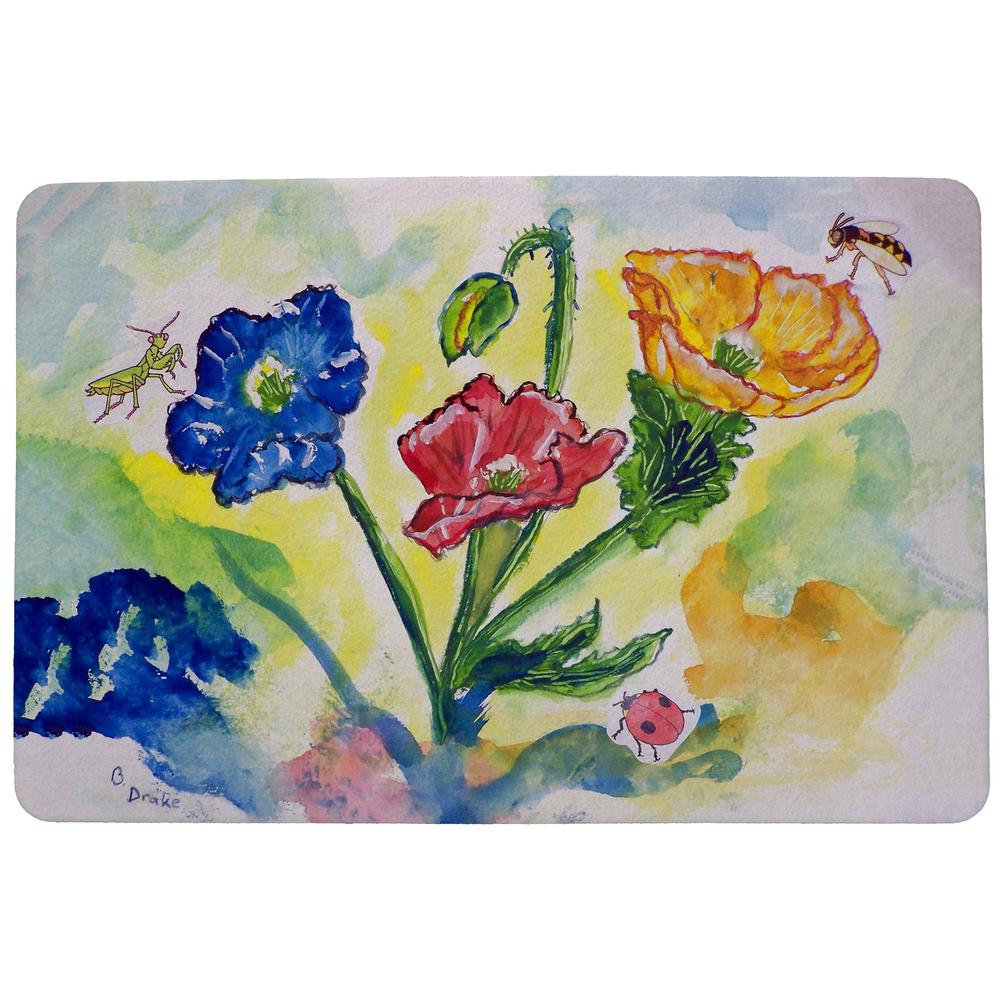 Bugs & Poppies Door Mat 18x26