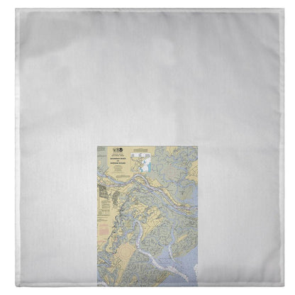 Savannah River and Wassaw Sound, GA Nautical Map Guest Towel