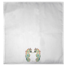 Betsy's Seahorses on White Guest Towel