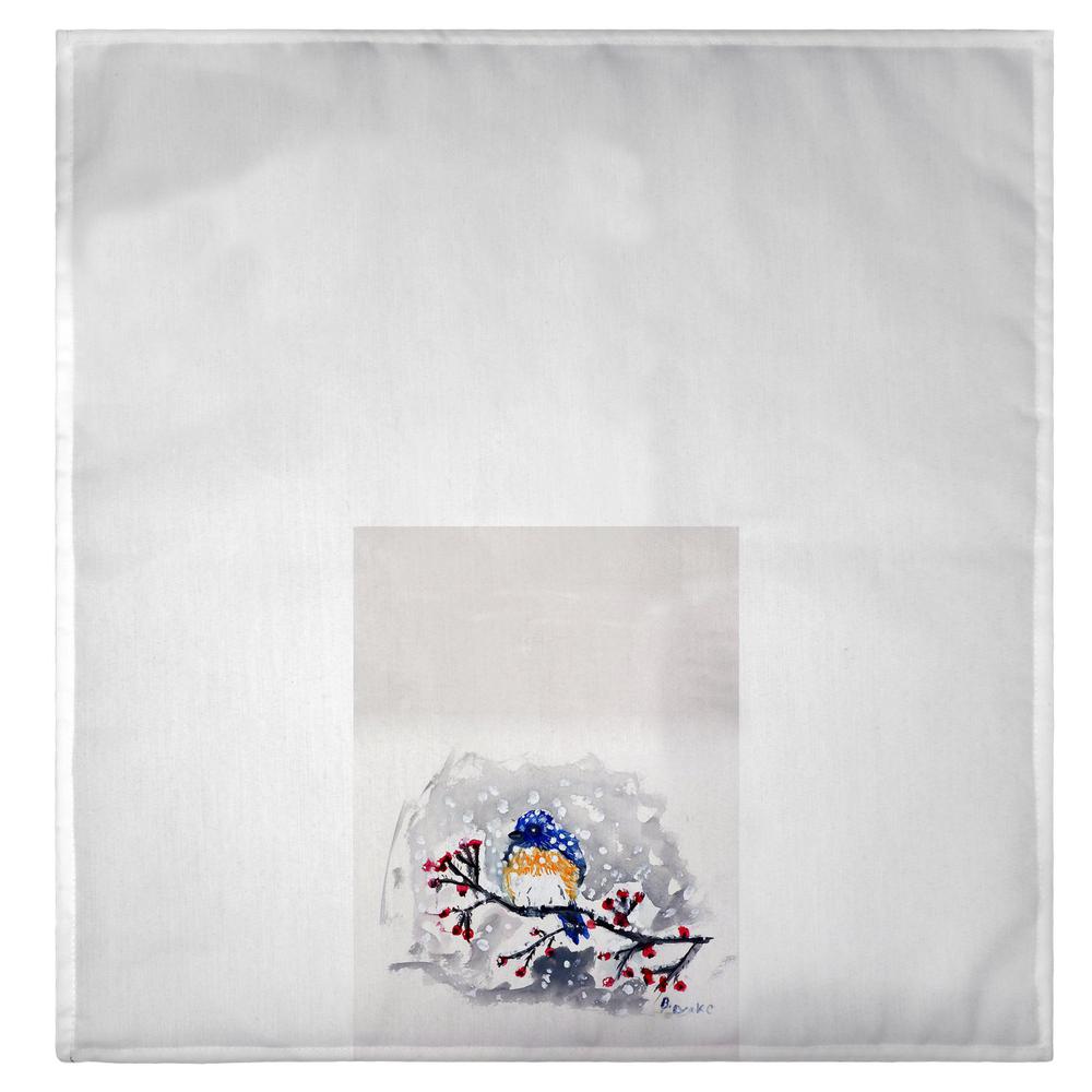 Bluebird in Snow Guest Towel