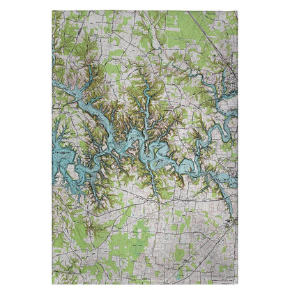 Tims Ford Lake, TN Nautical Map Guest Towel