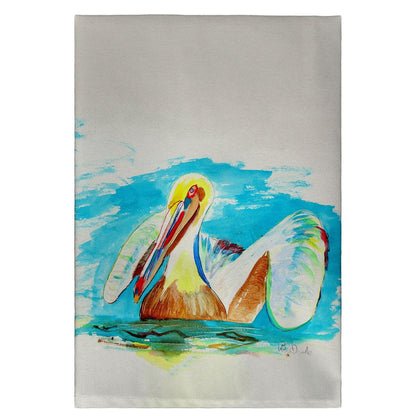 Pelican in Teal Guest Towel