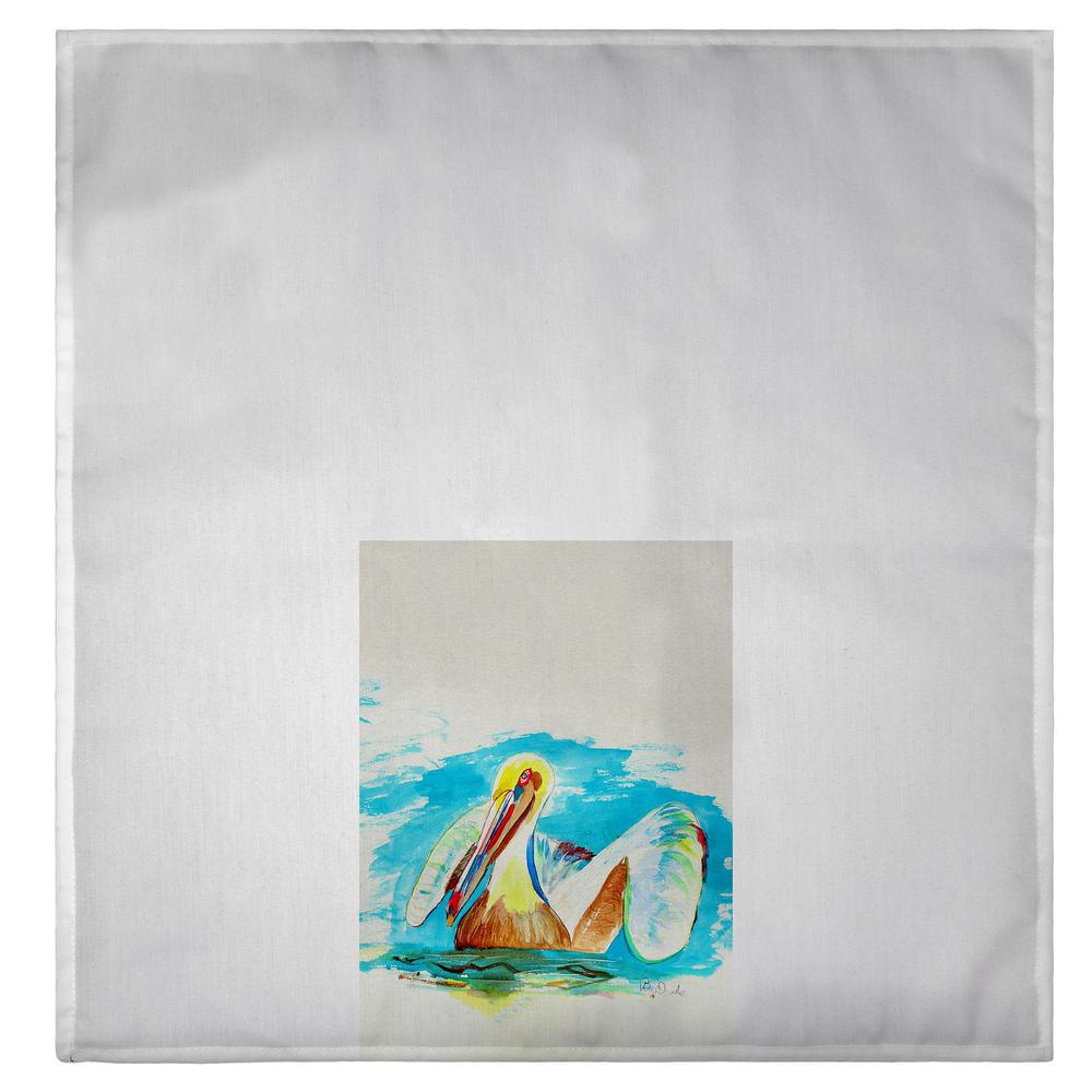 Pelican in Teal Guest Towel