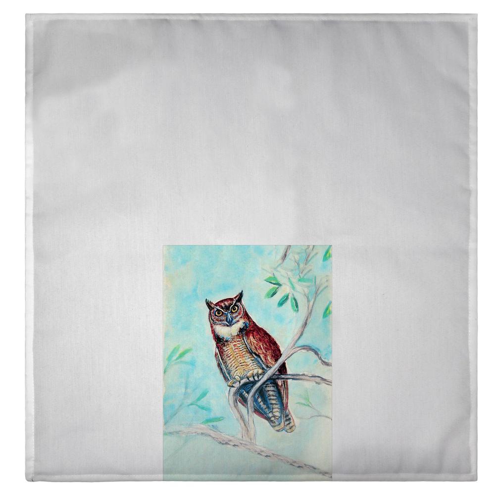 Owl in Teal Guest Towel