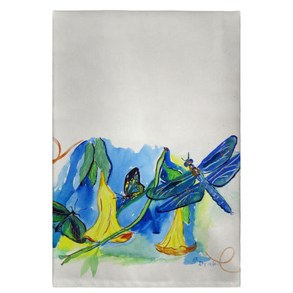 Yellow Bells and Dragonfly Guest Towel