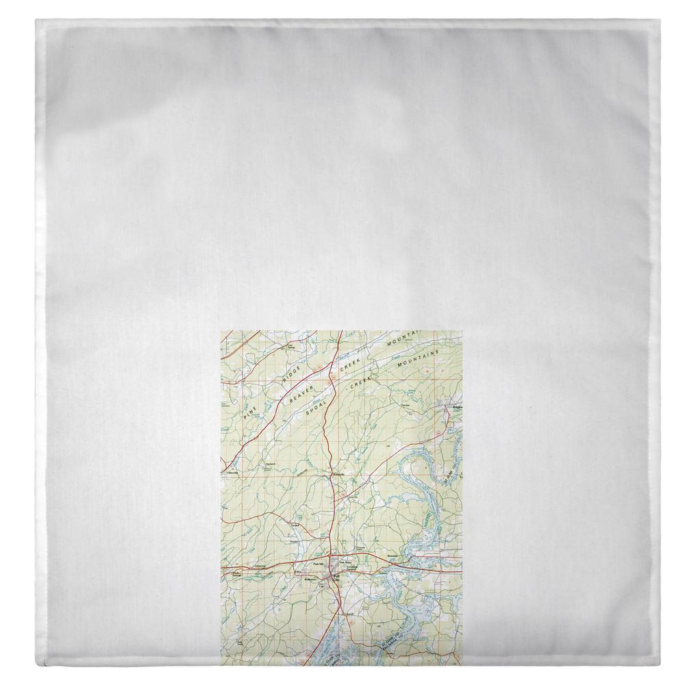 Logan Martin Lake, AL Nautical Map Guest Towel