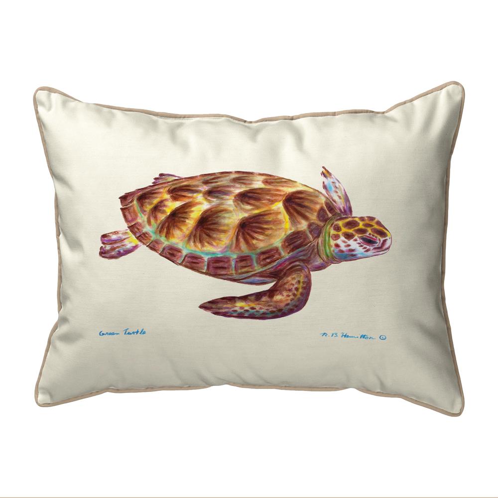 Green Sea Turtle Large Indoor/Outdoor Pillow 16x20