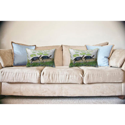 Two Turtles Large Indoor/Outdoor Pillow 16x20