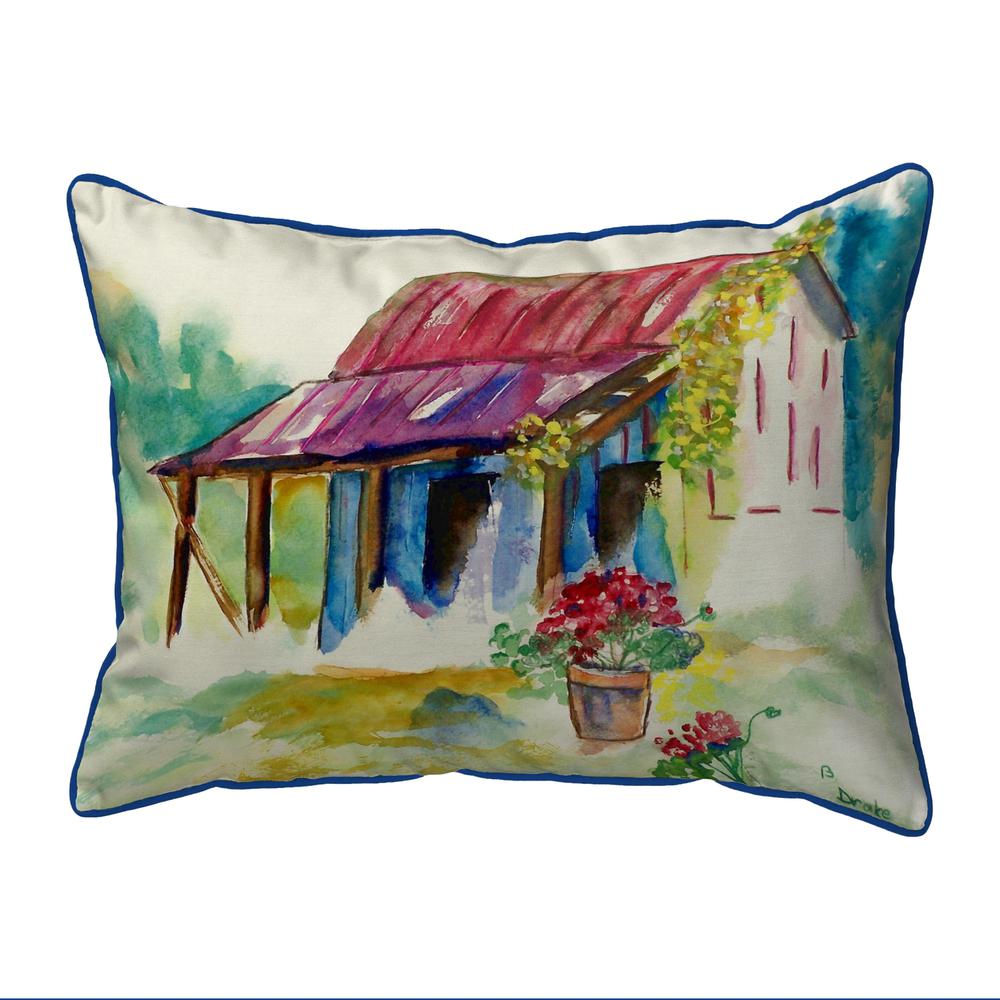 Barn & Geranium Large Indoor/Outdoor Pillow 16x20