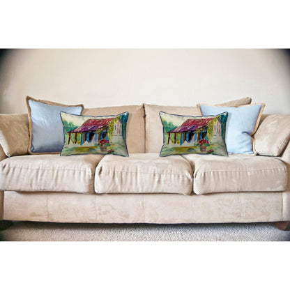 Barn & Geranium Large Indoor/Outdoor Pillow 16x20