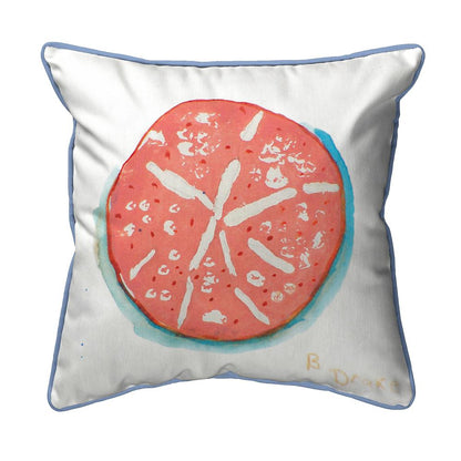 Coral Sand Dollar Large Indoor/Outdoor Pillow 18x18