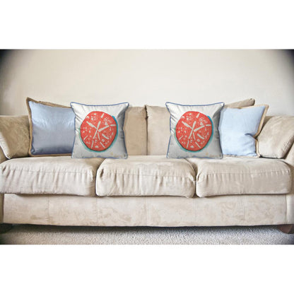 Coral Sand Dollar Large Indoor/Outdoor Pillow 18x18