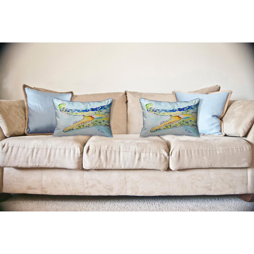 Crocodile & Frog Large Indoor/Outdoor Pillow 16x20