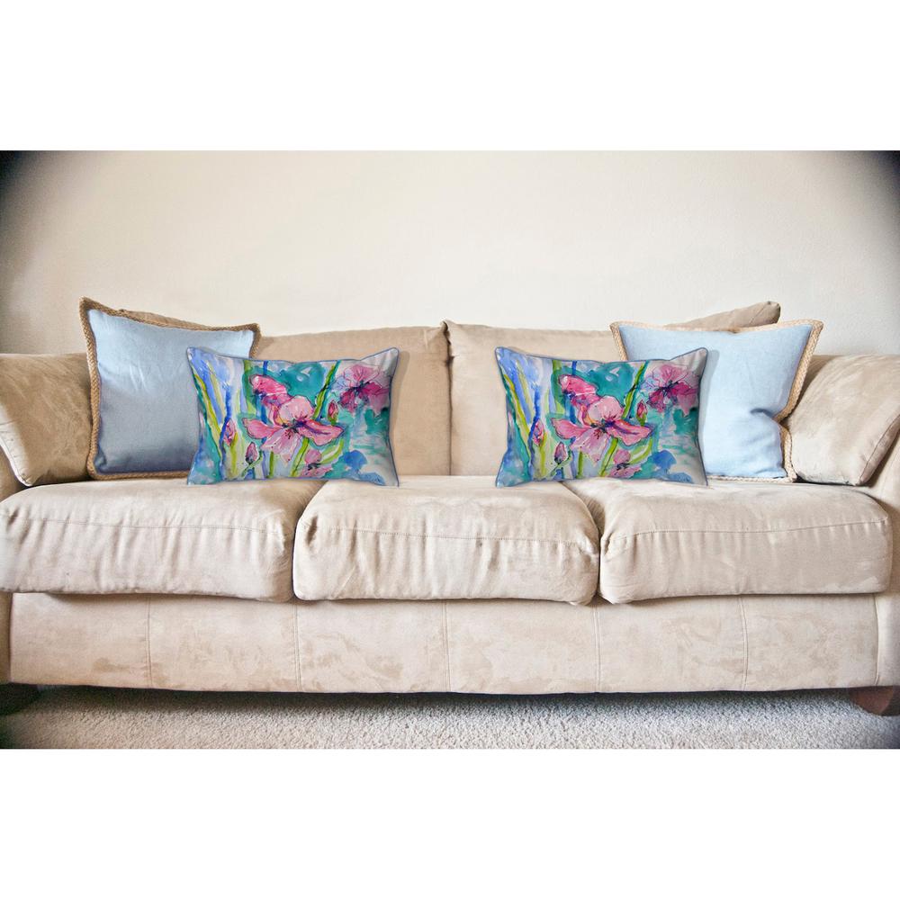 Pink Iris Large Indoor/Outdoor Pillow 16x20