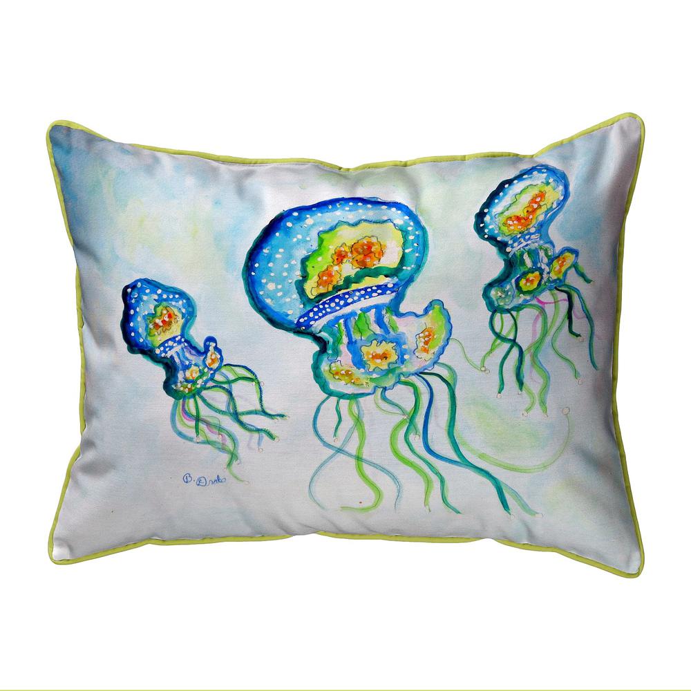 Three Jellyfish Large Indoor/Outdoor Pillow 16x20