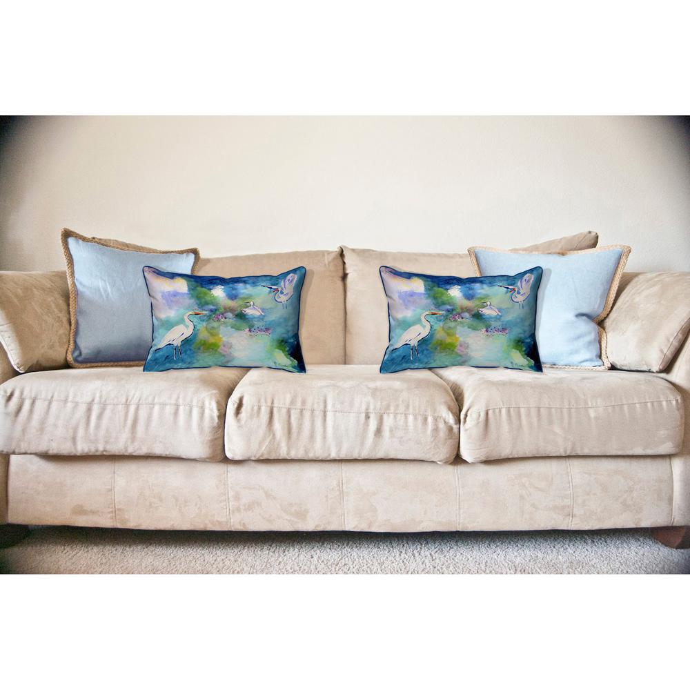 Three Egrets Large Indoor/Outdoor Pillow 16x20