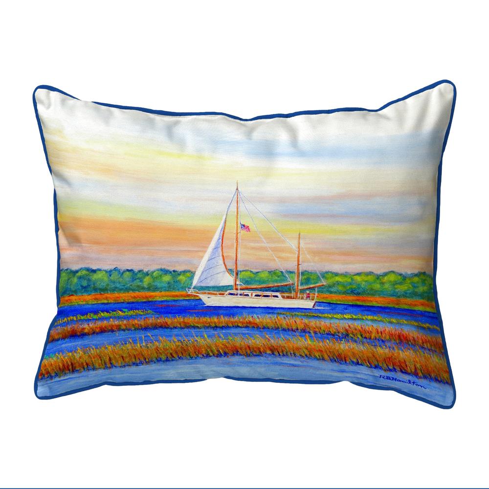 Marsh Sailing Large Corded Indoor/Outdoor Pillow 16x20