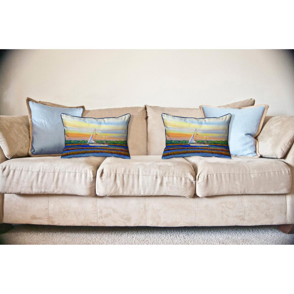 Marsh Sailing Large Corded Indoor/Outdoor Pillow 16x20