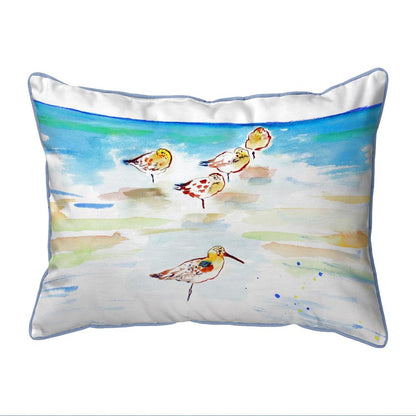 Five Sanderlings Large Corded Indoor/Outdoor Pillow 16x20