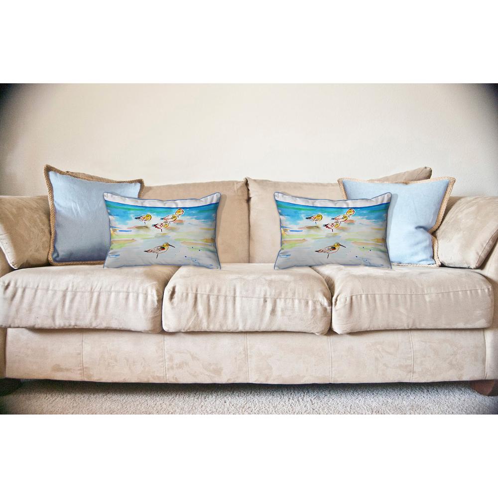 Five Sanderlings Large Corded Indoor/Outdoor Pillow 16x20