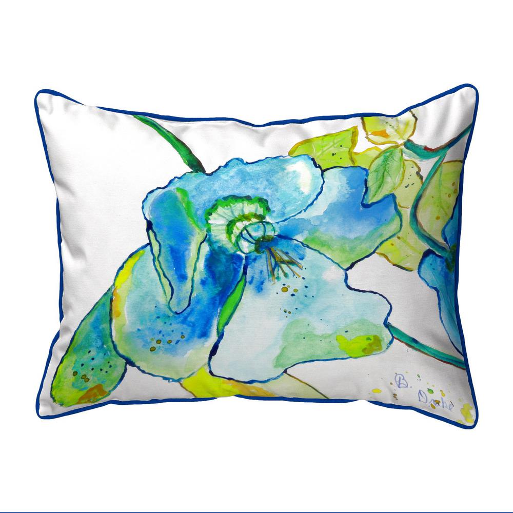 Blue Hibiscus Large Indoor/Outdoor Pillow 16x20