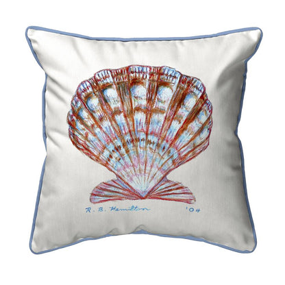 Scallop Shell Large Indoor/Outdoor Pillow 18x18