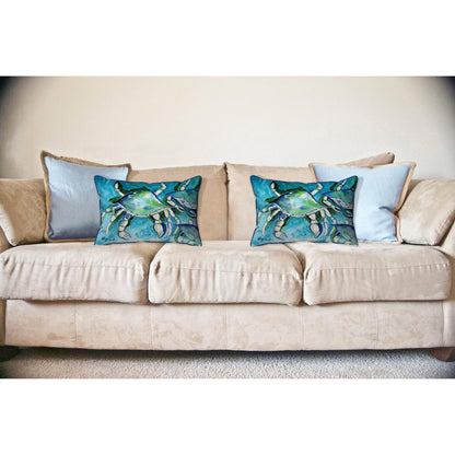 White Crabs Large Indoor/Outdoor Pillow 16x20