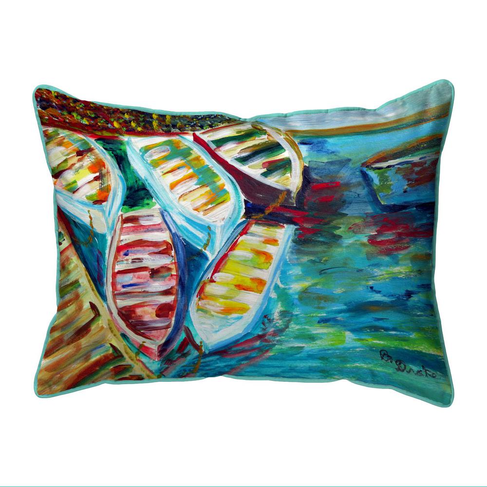 Six Rowboats Large Indoor/Outdoor Pillow 16x20