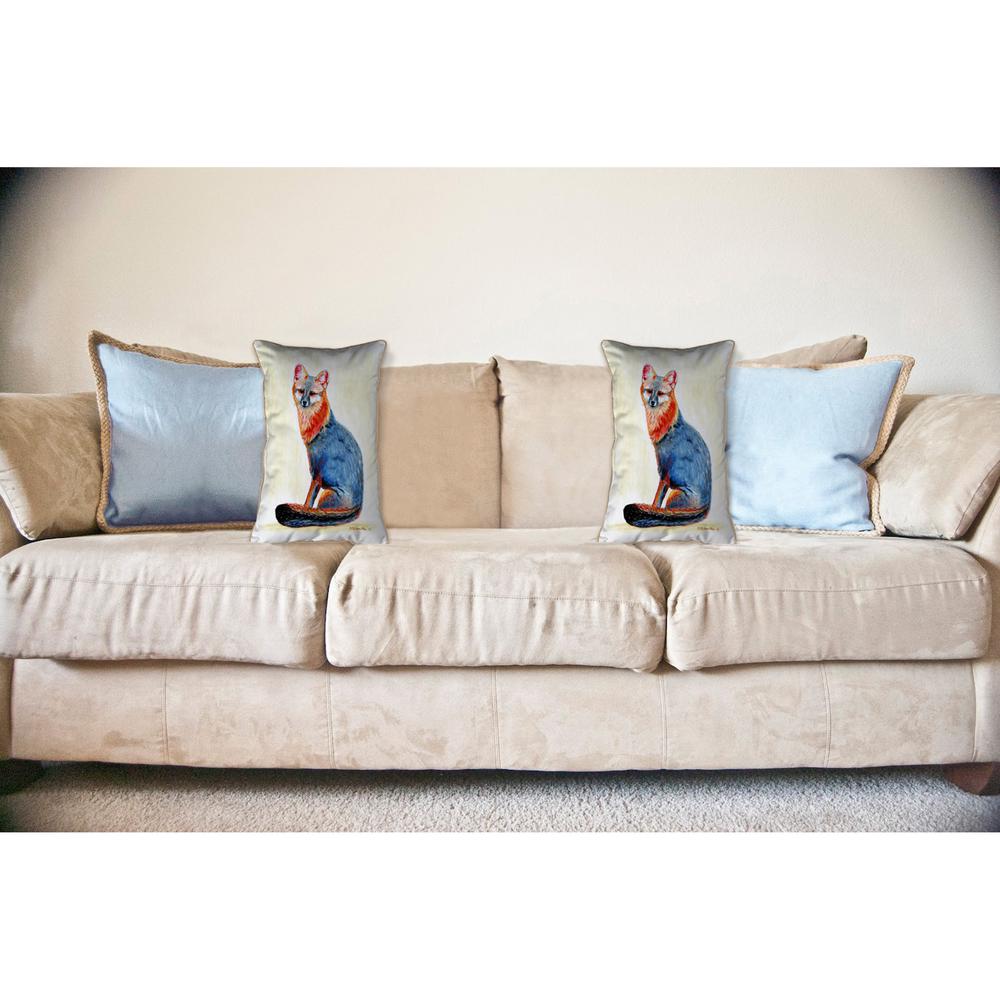 Gray Fox Large Indoor/Outdoor Pillow 16x20