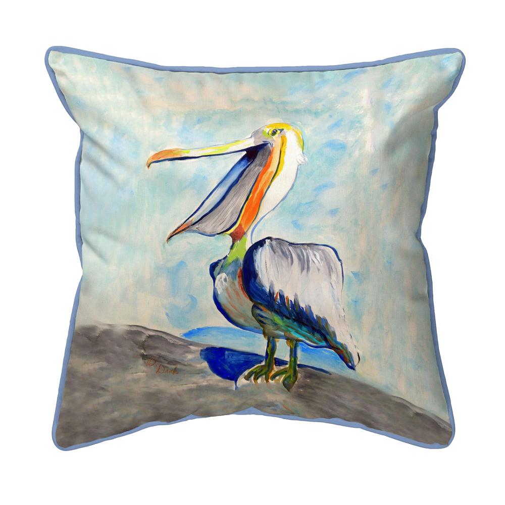 Talking Pelican - Female Large Indoor/Outdoor Pillow 18x18