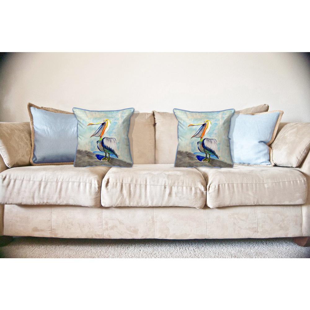 Talking Pelican - Female Large Indoor/Outdoor Pillow 18x18