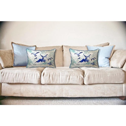 Flocking Gulls Large Indoor/Outdoor Pillow 16x20